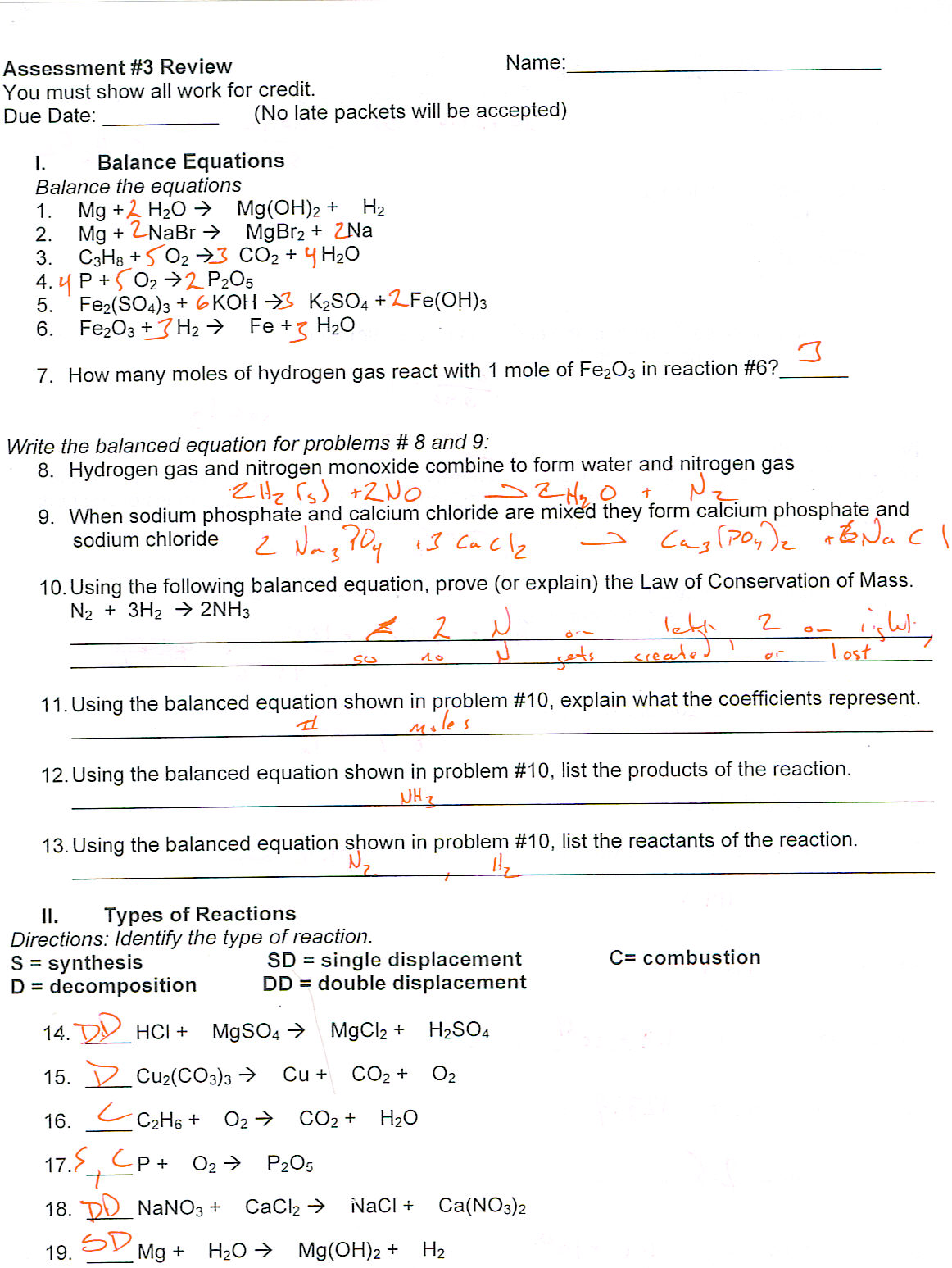 Chemistry Honors Final Exam Study Guide